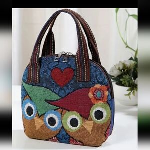 Small Owl Pattern Women's Handbag.
